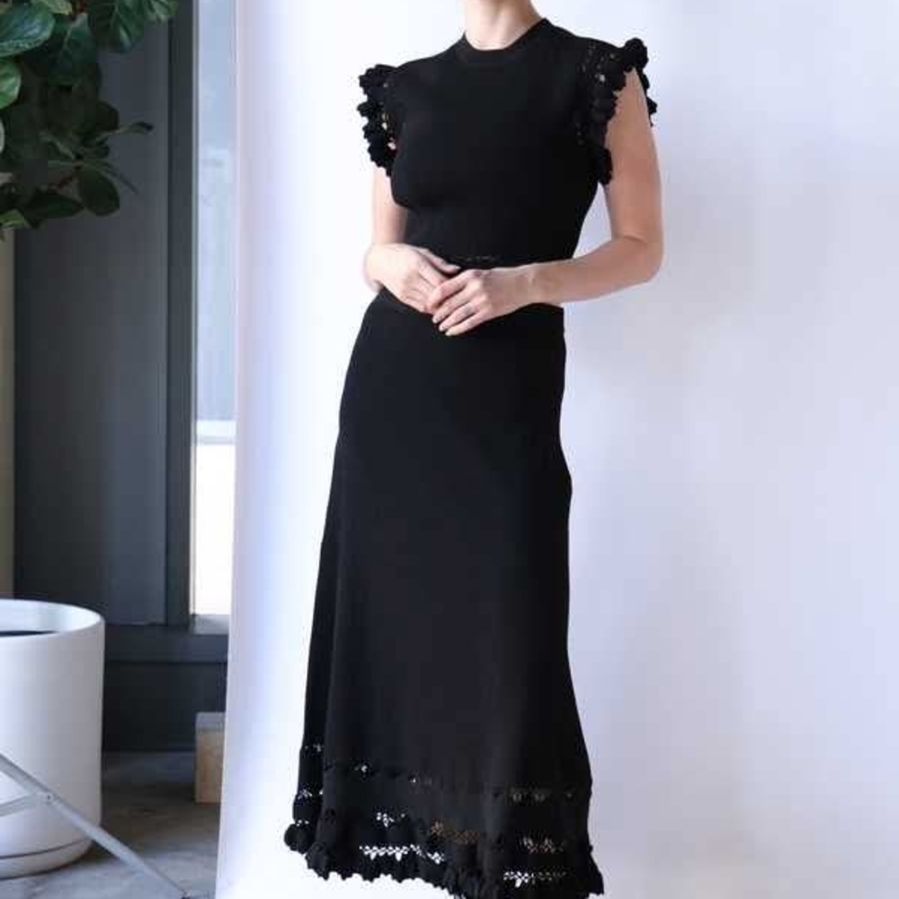 Ulla Johnson Black Ruffle Skirt Set - Picture 2 of 9